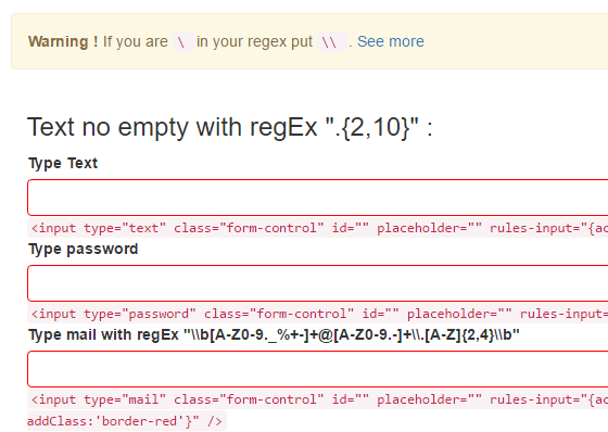 jQuery validForm